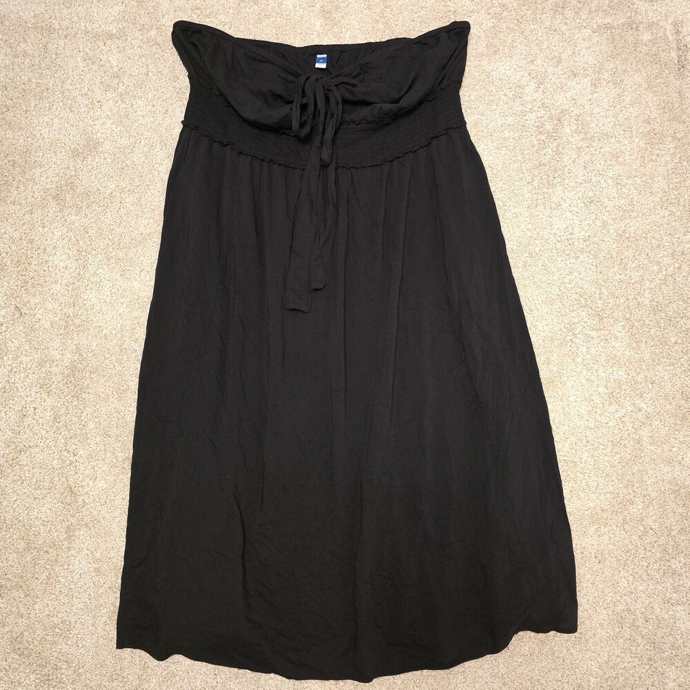 NWOT Old Navy Black Fit & Flare Crinkled Halter Maxi Dress Size 4X